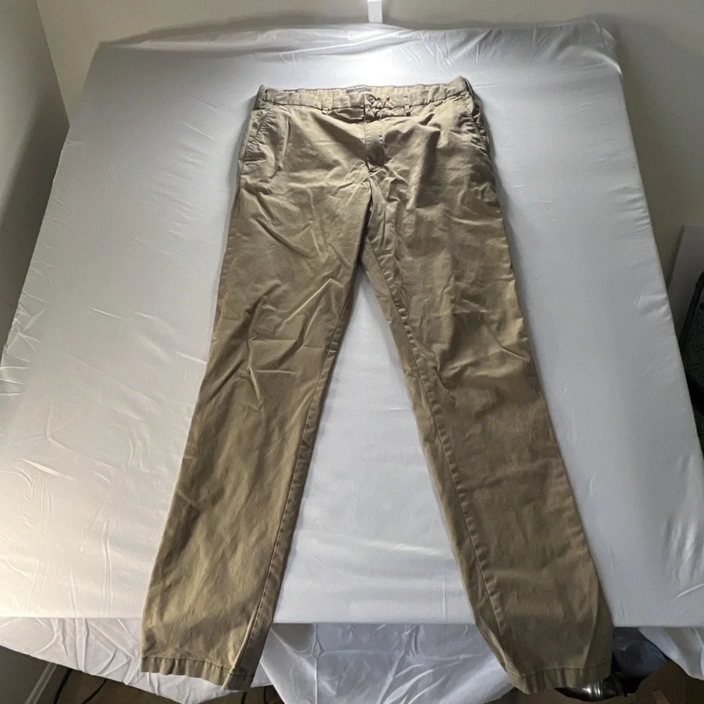 Banana Republic Slim Lived-In Chino Pant Acorn Brown Tan 38 X 36